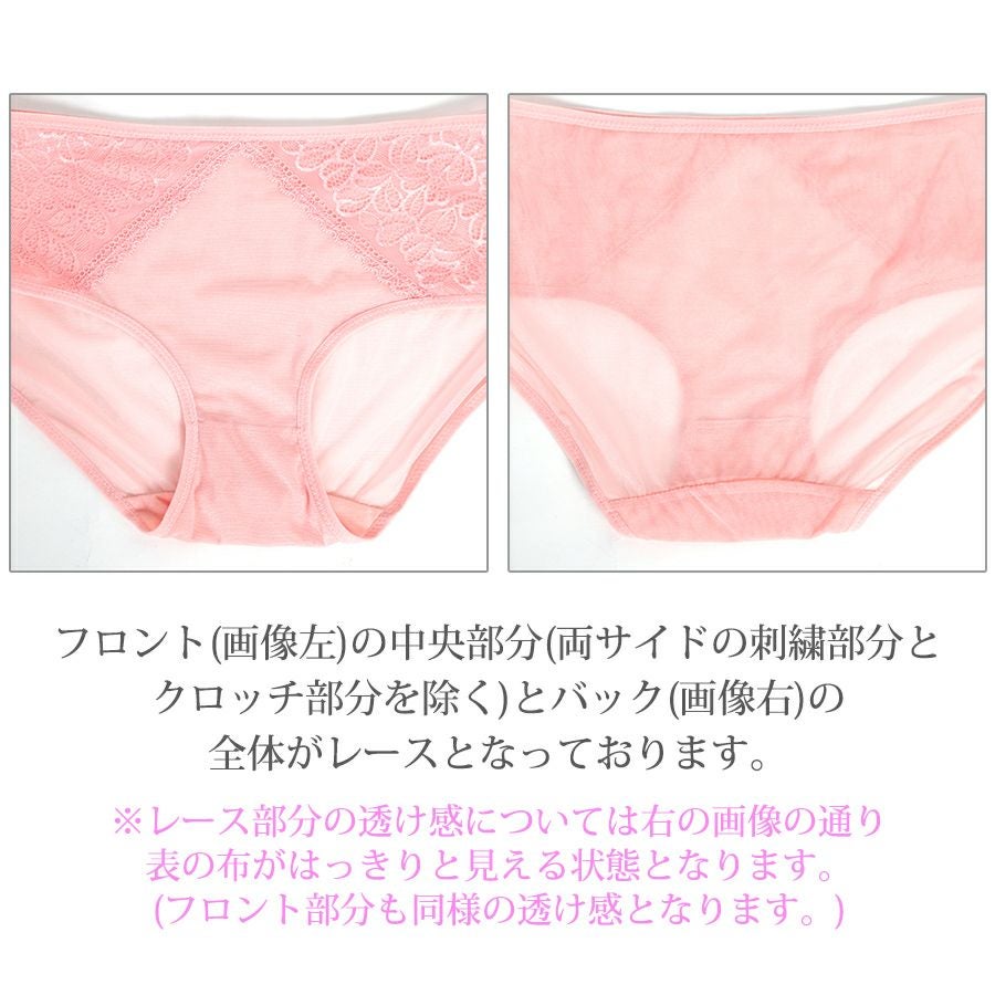 総レースショーツ下着レディース花柄フルバックインナー透け感セクシーメール便のみ送料無料1