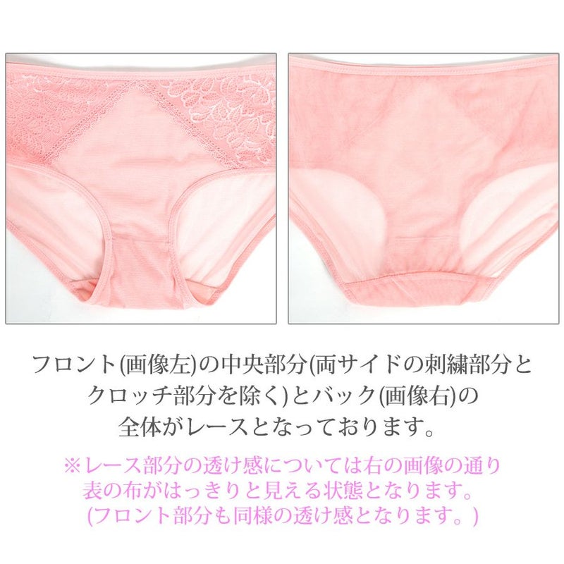 総レースショーツ下着レディース花柄フルバックインナー透け感セクシーメール便のみ送料無料1
