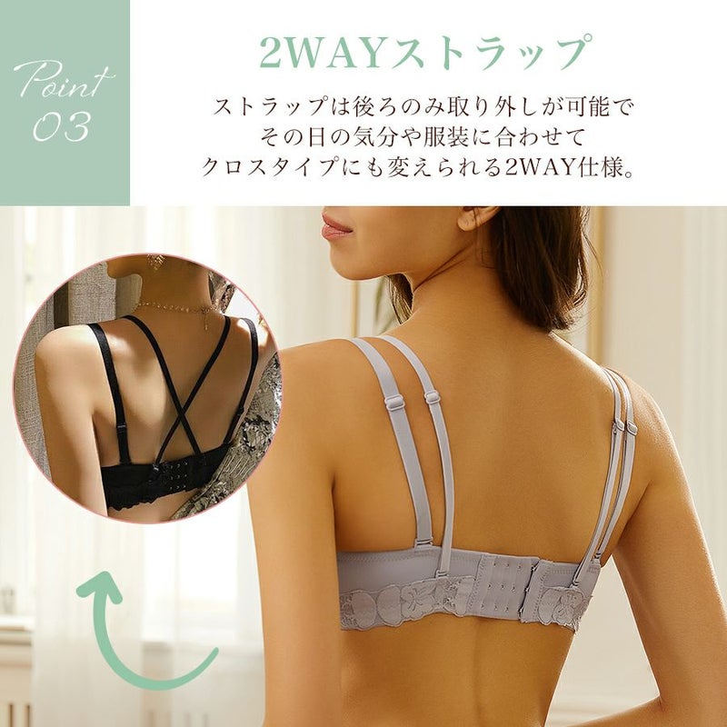 ブラジャーショーツセットノンワイヤーレディース脇高下着快適インナー補正上下楽ちん柔らか花柄メール便送料無料28月10日から20日入荷予定